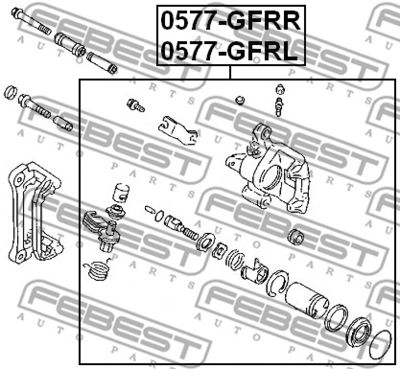 0577-GFRR FEBEST Суппорт тормозной FEBEST 