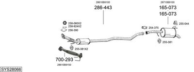 SISTEM DE ESAPAMENT BOSAL SYS28066