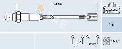 Лямбда-зонд FAE 77388 для MITSUBISHI SPACE