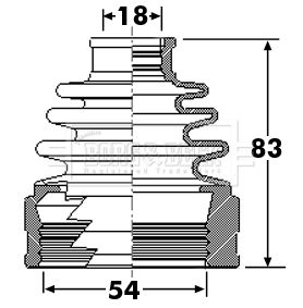 Bellow, drive shaft Borg & Beck BCB6306