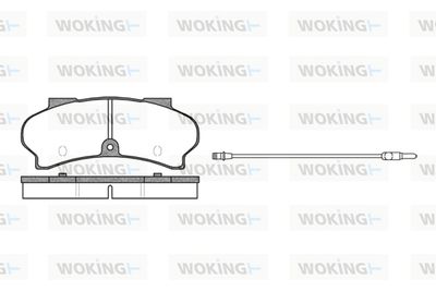 Комплект тормозных колодок, дисковый тормоз WOKING P1263.12 для PEUGEOT J9