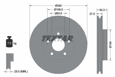 TEXTAR Remschijf PRO+ (92303405)