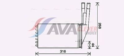 топлообменник, отопление на вътрешното пространство AVA Clever Choice CN6313