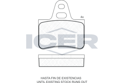 Комплект тормозных колодок, дисковый тормоз ICER 180359 для CITROËN AXEL