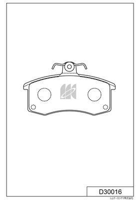 Комплект тормозных колодок, дисковый тормоз MK Kashiyama D30016 для DATSUN mi-DO