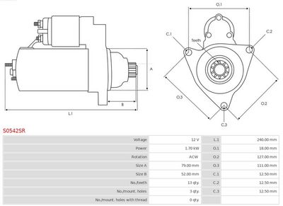 Rozrusznik AS-PL S0542SR
