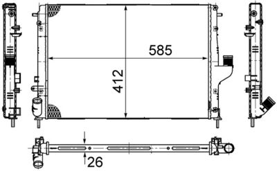 Chłodnica, układ chłodzenia silnika MAHLE CR 1790 000S