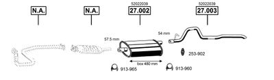 Изпускателна система ASMET JE350305