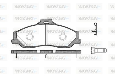 Комплект тормозных колодок, дисковый тормоз WOKING P6303.01 для FORD RANGER