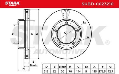 спирачен диск STARK SKBD-0023210