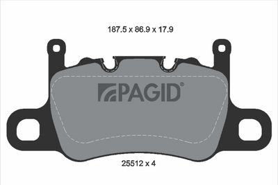 Zestaw klocków hamulcowych, hamulce tarczowe PAGID T2915N