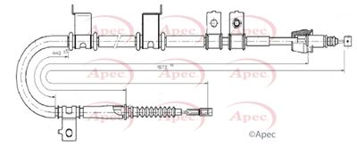 Cable Pull, parking brake APEC CAB1674