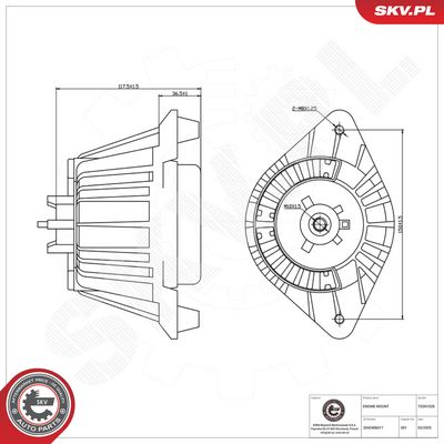 Zavěšení motoru ESEN SKV 75SKV328