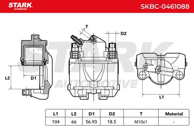 спирачен апарат STARK SKBC-0461088