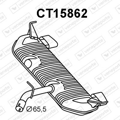 Глушитель выхлопных газов конечный VENEPORTE CT15862 для CITROËN C6