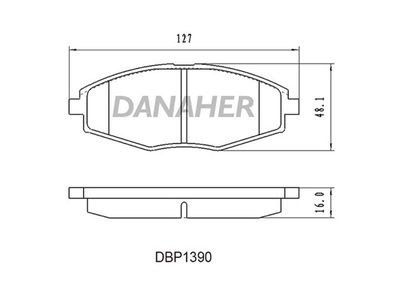Комплект тормозных колодок, дисковый тормоз DANAHER DBP1390 для CHERY QQ