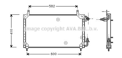 Конденсатор, кондиционер AVA QUALITY COOLING DW5006 для DAEWOO NEXIA