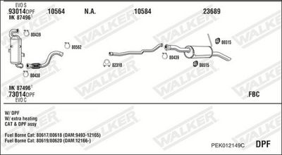 ABGASANLAGE WALKER PEK012149C