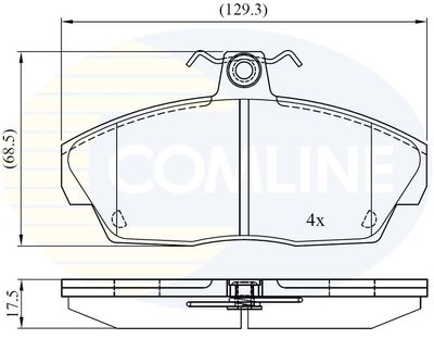 COMLINE CBP0232 Тормозные колодки и сигнализаторы  для LAND ROVER FREELANDER I Soft Top (L314) 2.0 DI 4x4