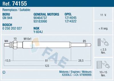 Glow Plug 74155