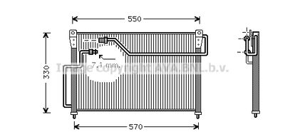 Конденсатор, кондиционер AVA QUALITY COOLING MZ5107 для MAZDA MX-6