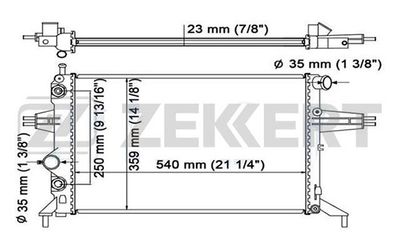 ZEKKERT MK-1380 Радиатор охлаждения двигателя для OPEL ASTRA G Фургон/универсал (F70)