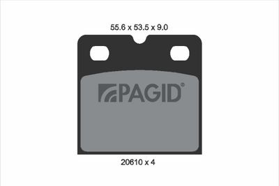 комплект феродо за накладки, дискова ръчна спирачка PAGID T2028N