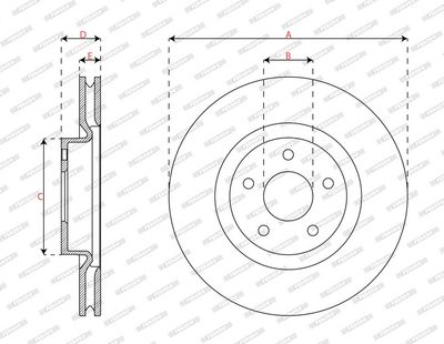 BREMSSCHEIBE FERODO DDF3021C 2