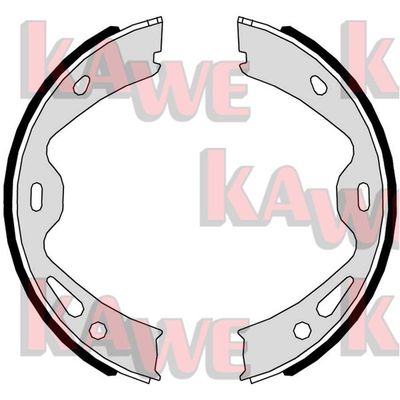 Zestaw szczęk hamulcowych, hamulec postojowy KAWE 01119