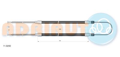 Тросик, cтояночный тормоз ADRIAUTO 11.0250 для ALFA ROMEO AR