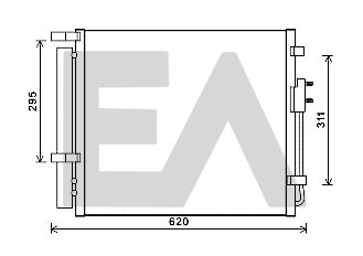 EACLIMA 30C28047 Радиатор кондиционера  для HYUNDAI  (Хендай Гранд санта фе)