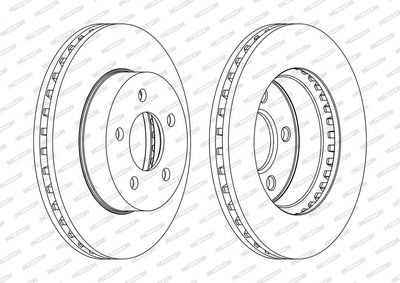 Remschijf set (2 stuks) Voor Links/Rechts