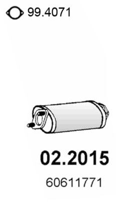Предглушитель выхлопных газов ASSO 02.2015 для ALFA ROMEO GTV