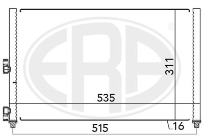 ERA 667024 Радиатор кондиционера  для FIAT IDEA (Фиат Идеа)