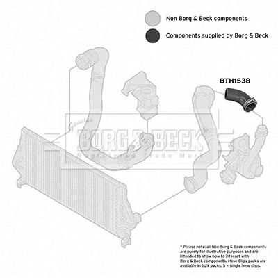 Charge Air Hose Borg & Beck BTH1538