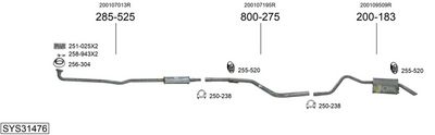 Изпускателна система BOSAL SYS31476