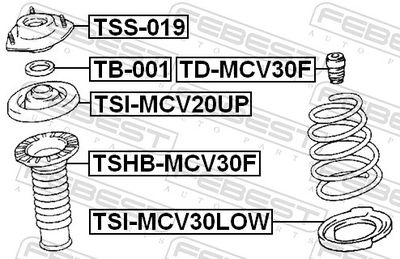 TD-MCV30F Отбойник переднего амортизатора  FEBEST FEBEST 