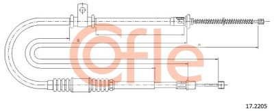 Тросик, cтояночный тормоз COFLE 92.17.2205 для MITSUBISHI MIRAGE