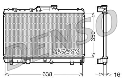 Радиатор, охлаждение двигателя DENSO DRM50013 для TOYOTA COROLLA