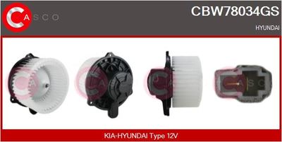 Вентилятор салона CASCO CBW78034GS для HYUNDAI GENESIS