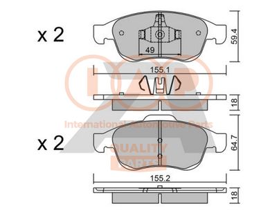 Комплект тормозных колодок, дисковый тормоз IAP QUALITY PARTS 704-29010P для FIAT 500X