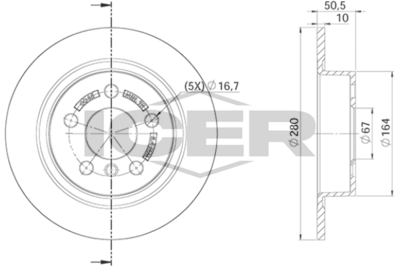 спирачен диск ICER 78BD0045-2