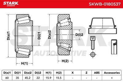 комплект колесен лагер STARK SKWB-0180537