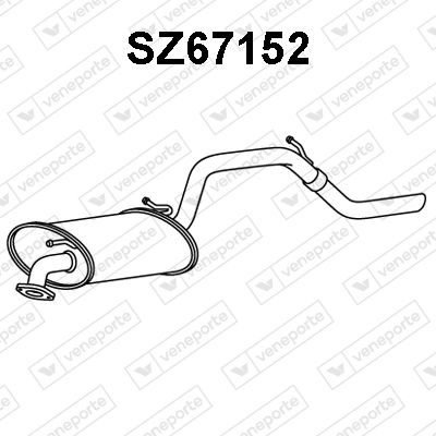 Глушитель выхлопных газов конечный VENEPORTE SZ67152 для SUZUKI IGNIS