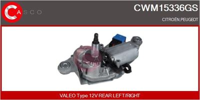 Двигатель стеклоочистителя CASCO CWM15336GS для CITROËN XANTIA