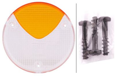 Rear lamp element Links/Rechts (12/24V, oranje/wit, met indicator, achteruitrijlicht, reflector, universeel) past: CASE IH 121D, 221D  NEW HOLLAND E195W, E215W, LW50B