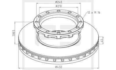 Bromsskiva PE AUTOMOTIVE 026.667-10A