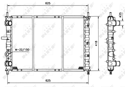 Радиатор, охлаждение двигателя WILMINK GROUP WG1723149 для FIAT MAREA