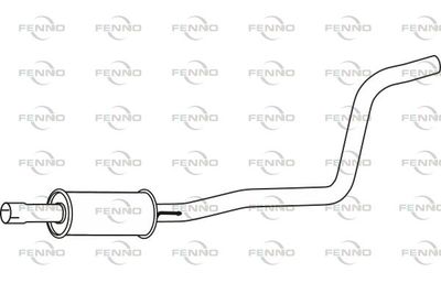 Средний глушитель выхлопных газов FENNO P29058 для HYUNDAI i20