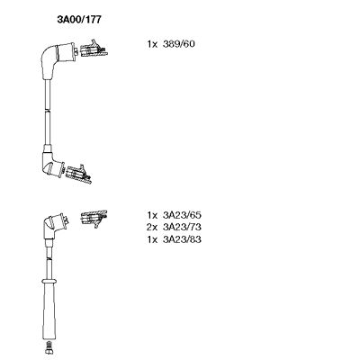 Комплект проводов зажигания BREMI 3A00/177 для HYUNDAI PONY